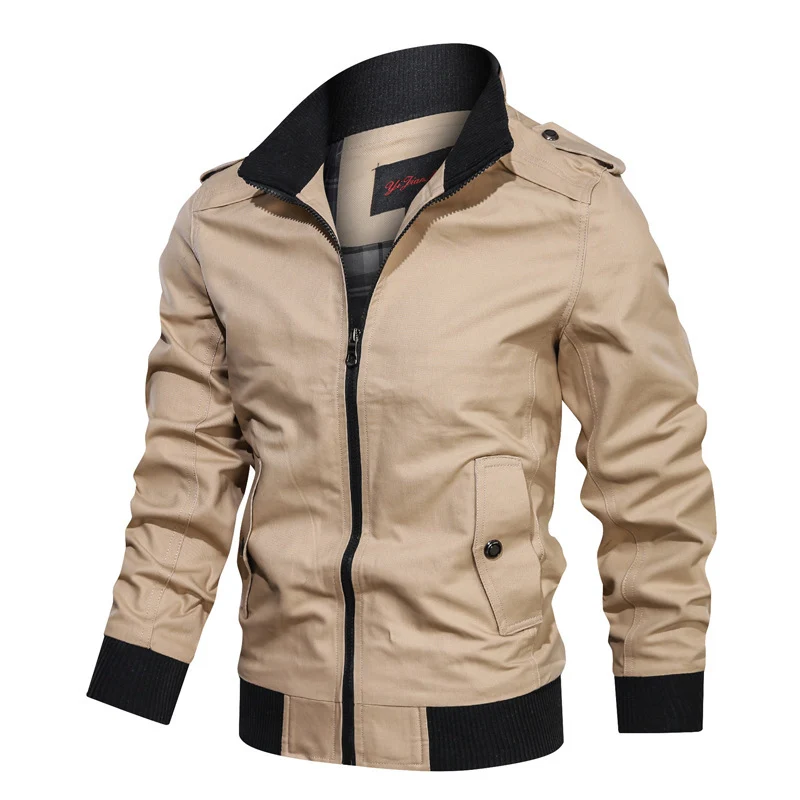 Herren Stylische Utility-Jacke mit Revers Drune