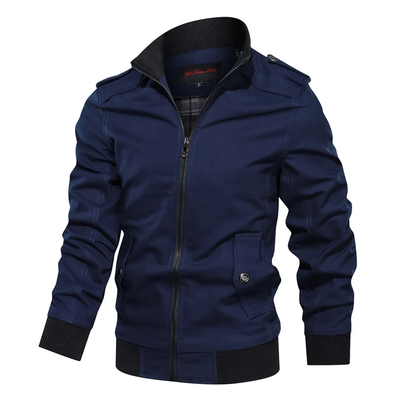 Herren Stylische Utility-Jacke mit Revers Drune
