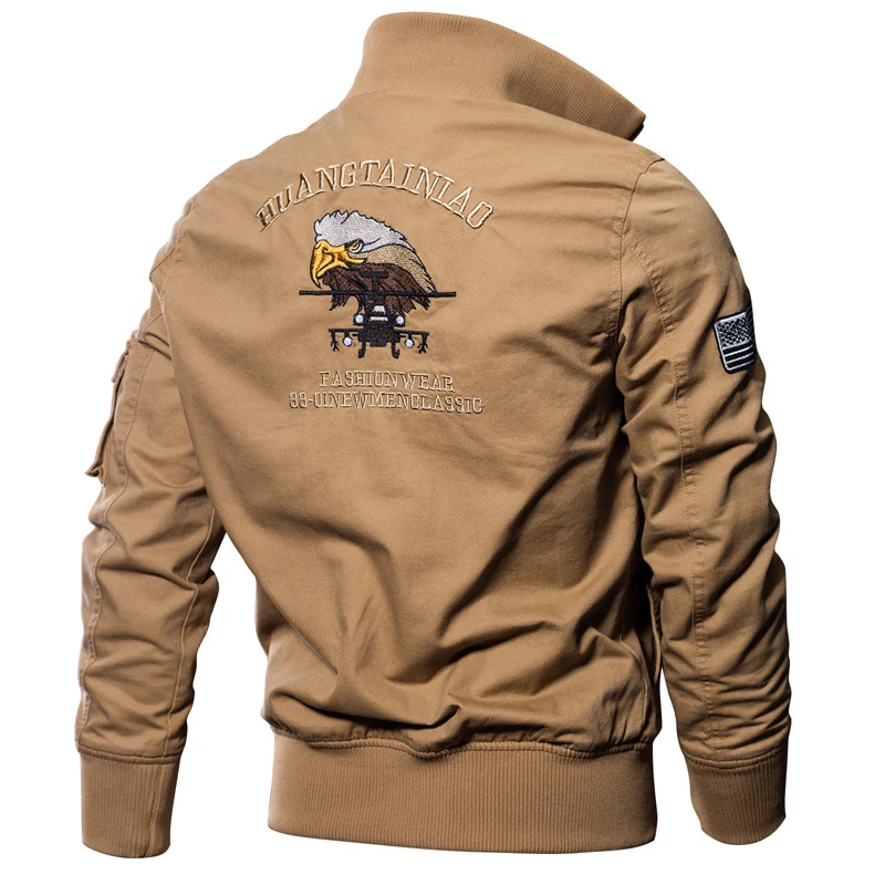 Herren Stylische Pilotjacke mit mehreren Taschen Drune