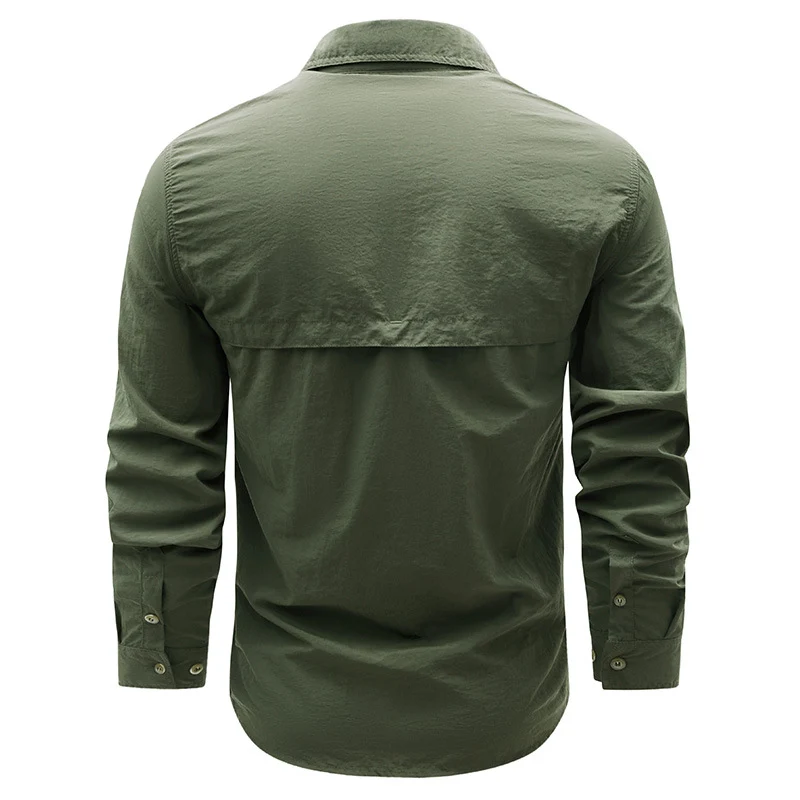 Herren Praktisches Funktionshemd mit Brusttaschen Drune
