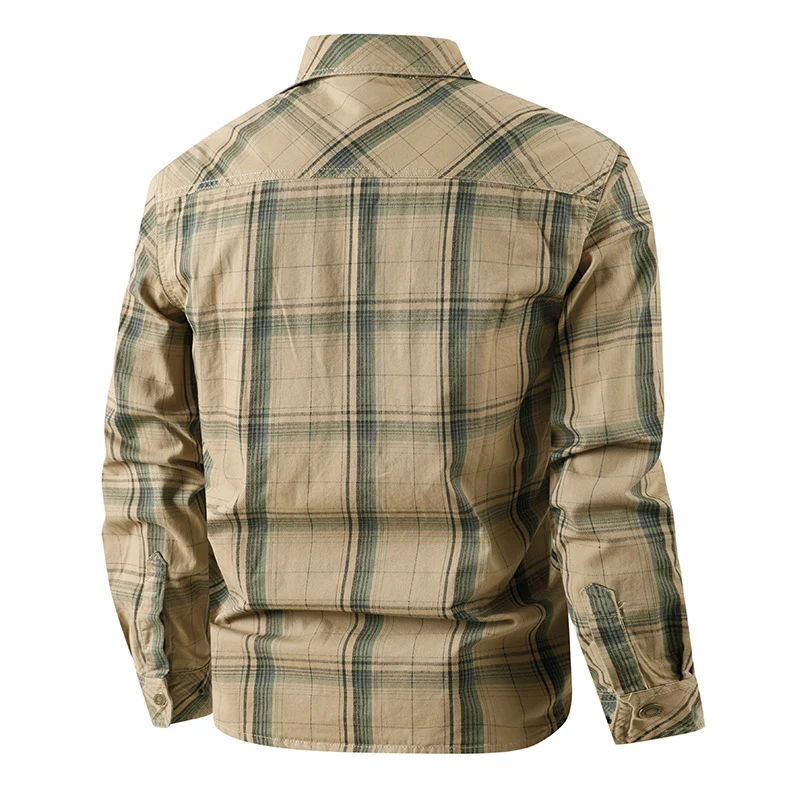 Herren nachhaltiges Karobluse Drune