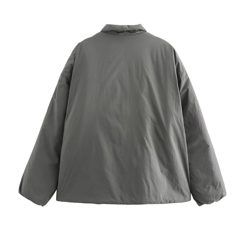 Damen 900+ gesteppte Wickeljacke mit Schalkragen und Taillenband Drune