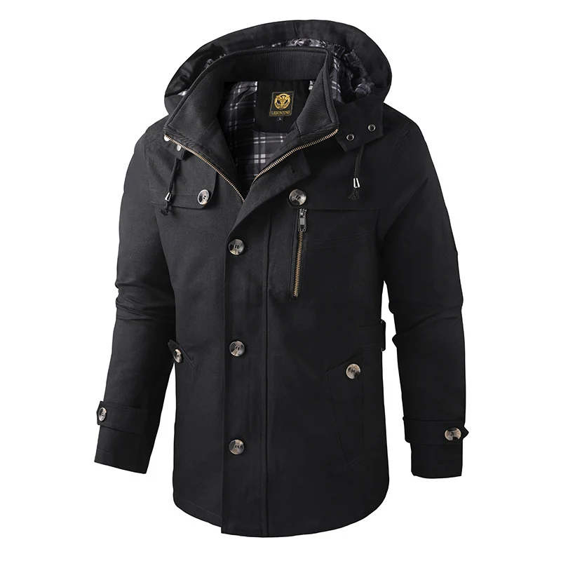 Herren Multifunktionale Übergangsjacke mit Kapuze Drune