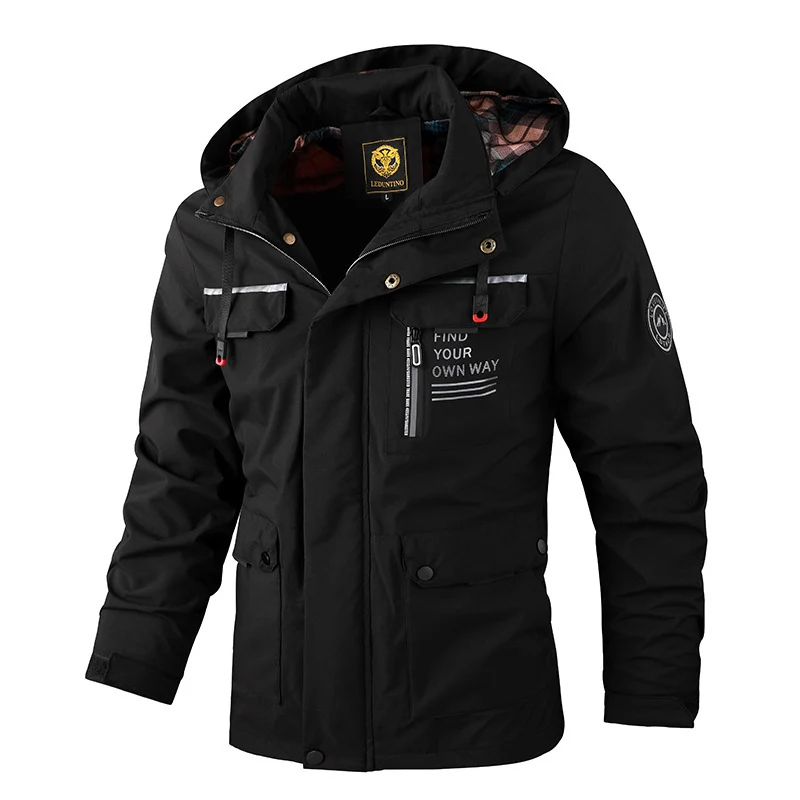 Herren Multifunktionale Outdoor-Jacke mit Kapuze Drune