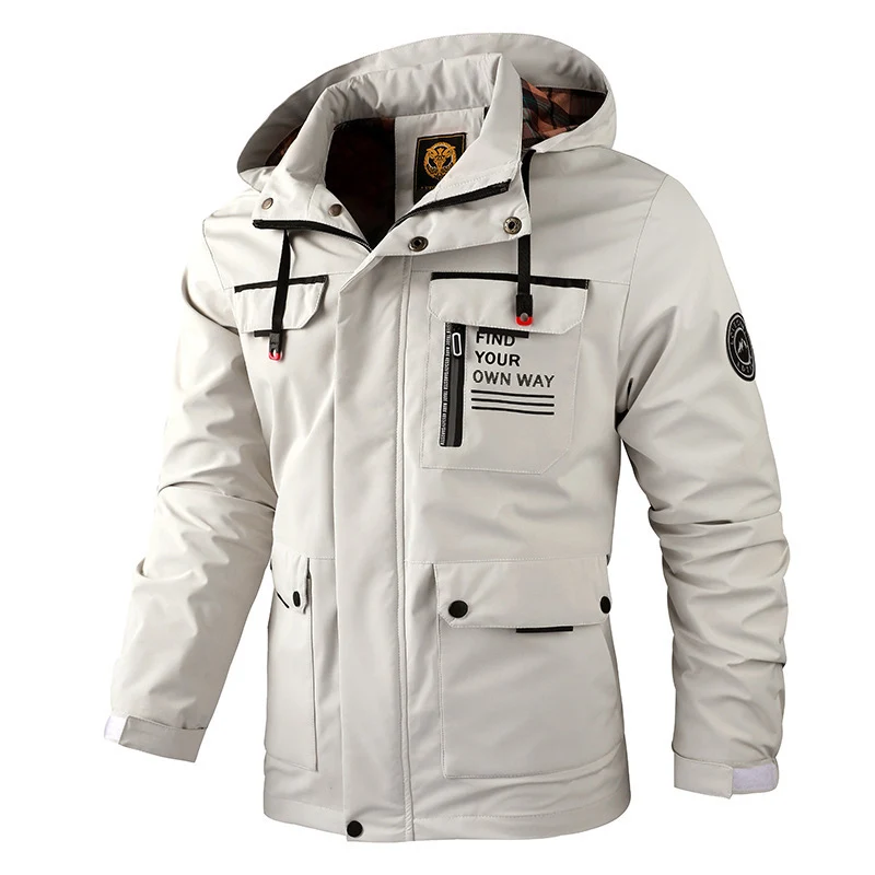 Herren Multifunktionale Outdoor-Jacke mit Kapuze Drune