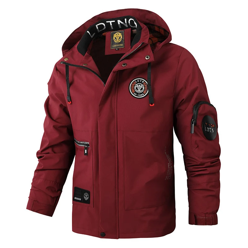 Herren Multifunktionale Outdoor-Jacke mit Kapuze Drune