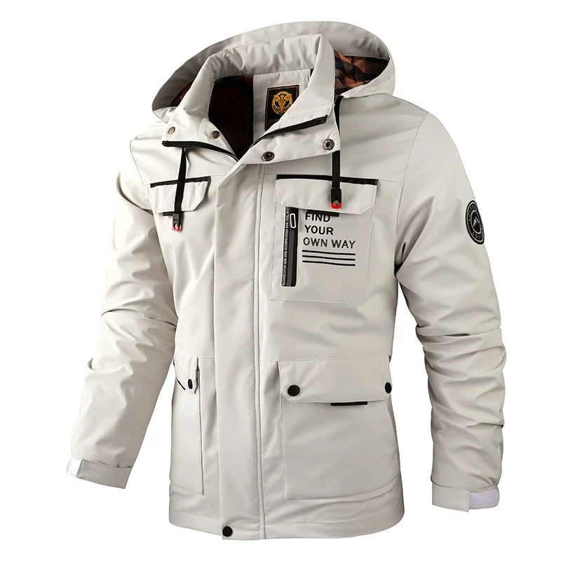 Herren Multifunktionale Outdoor-Jacke mit Kapuze Drune