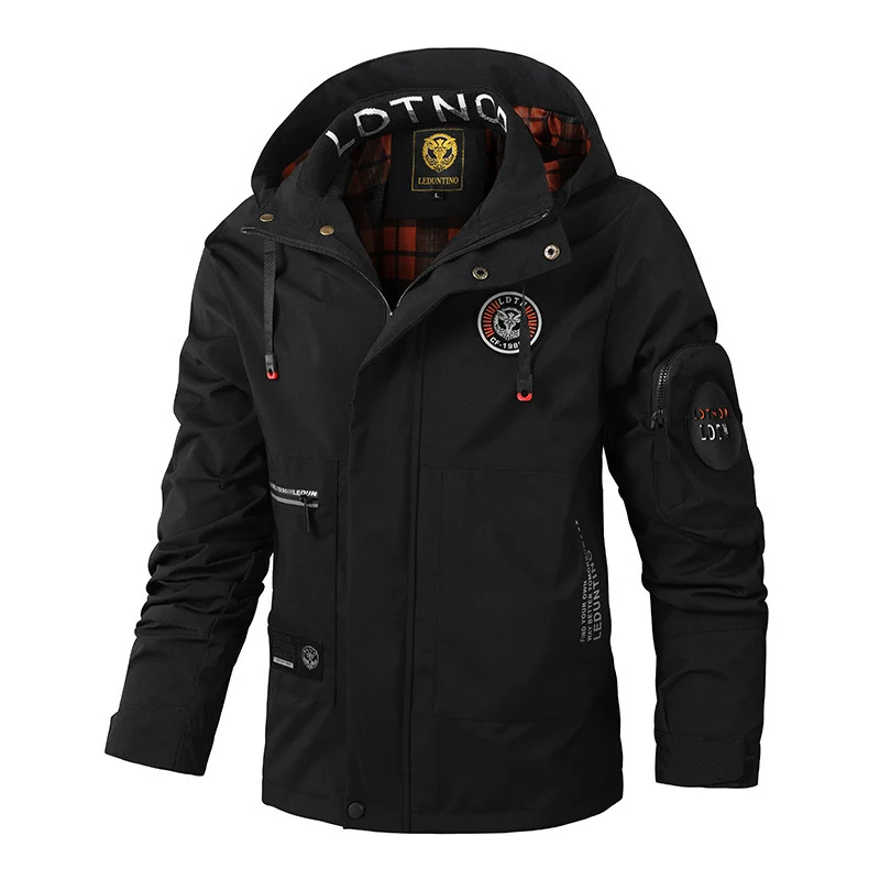 Herren Multifunktionale Outdoor-Jacke mit Kapuze Drune