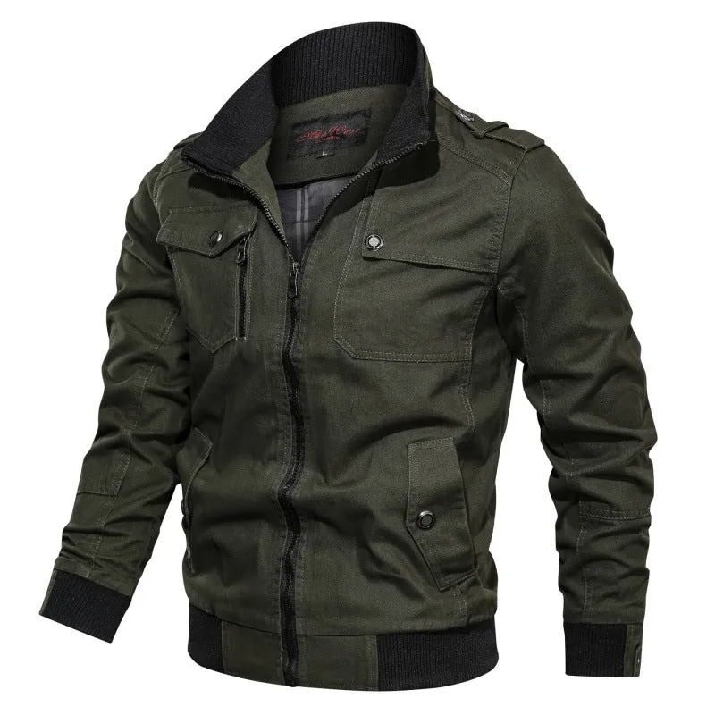 Herren Modische Utility-Jacke mit mehreren Brusttaschen Drune