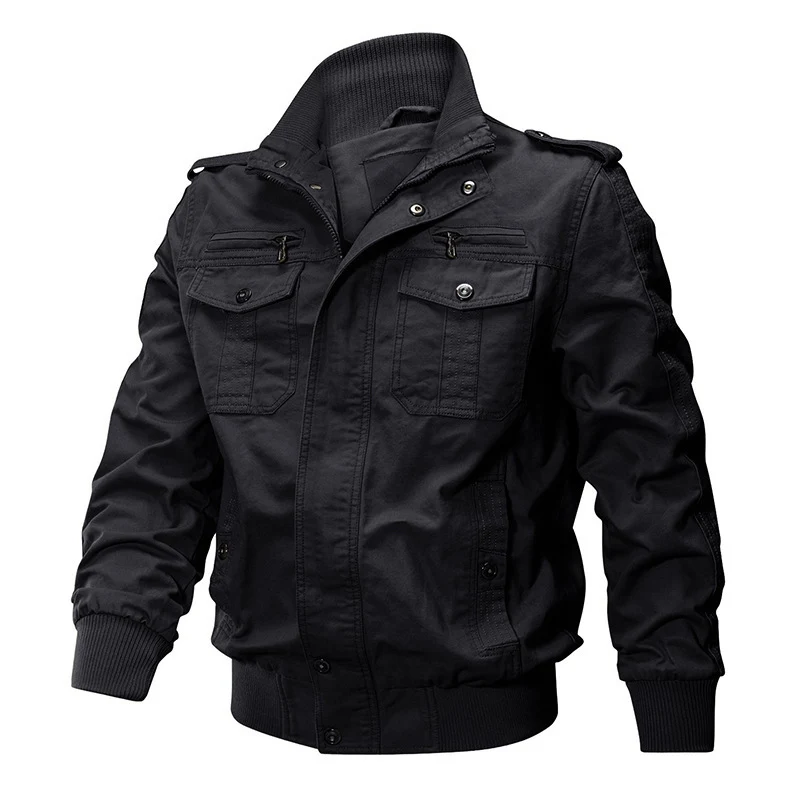 Herren Modische Utility-Jacke mit mehreren Brusttaschen Drune