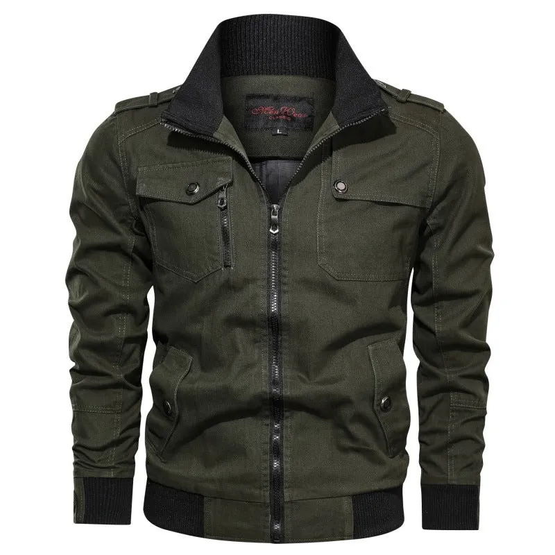 Herren Modische Utility-Jacke mit mehreren Brusttaschen Drune