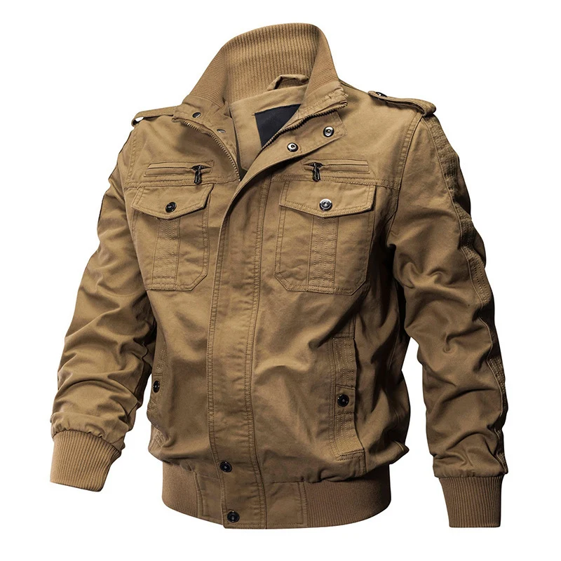 Herren Modische Utility-Jacke mit mehreren Brusttaschen Drune