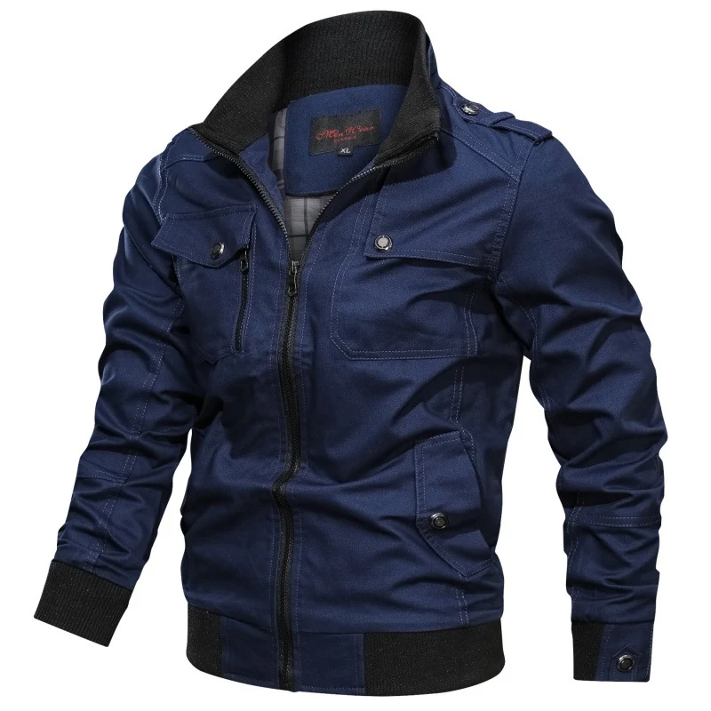 Herren Modische Utility-Jacke mit mehreren Brusttaschen Drune