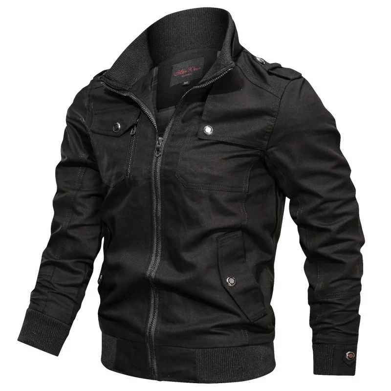 Herren Modische Utility-Jacke mit mehreren Brusttaschen Drune