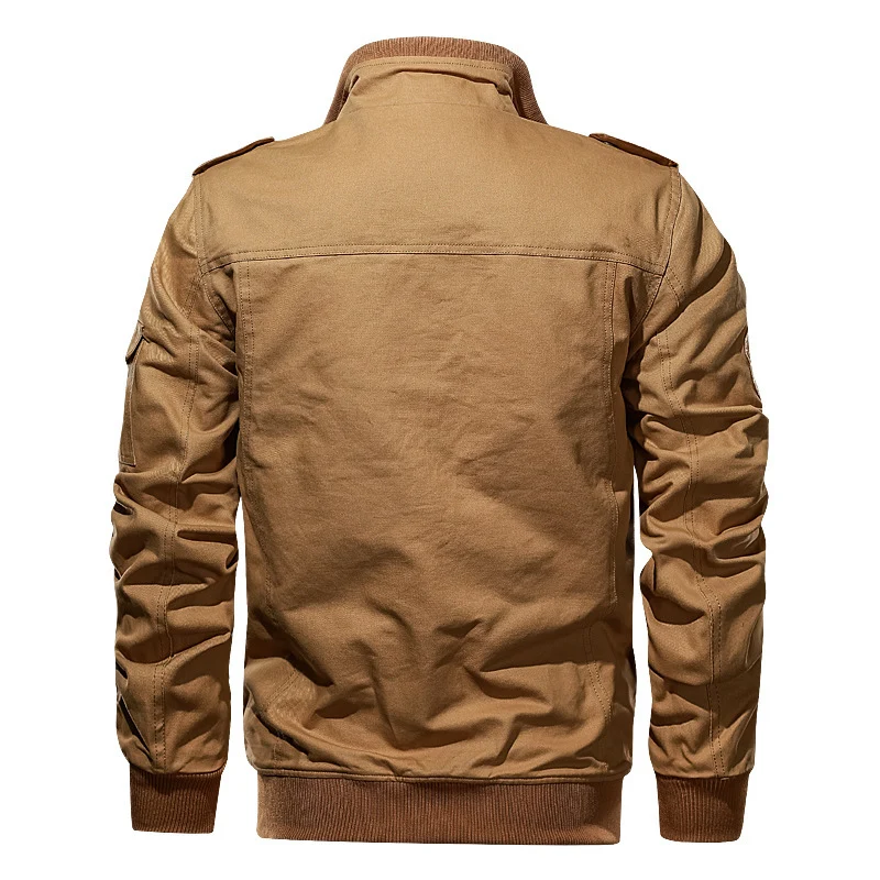 Herren Modische Utility-Jacke mit Fleece-Futter Drune