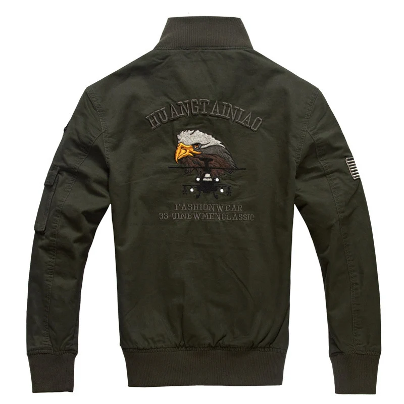 Herren Modische Militärjacke mit zahlreichen Applikationen Drune