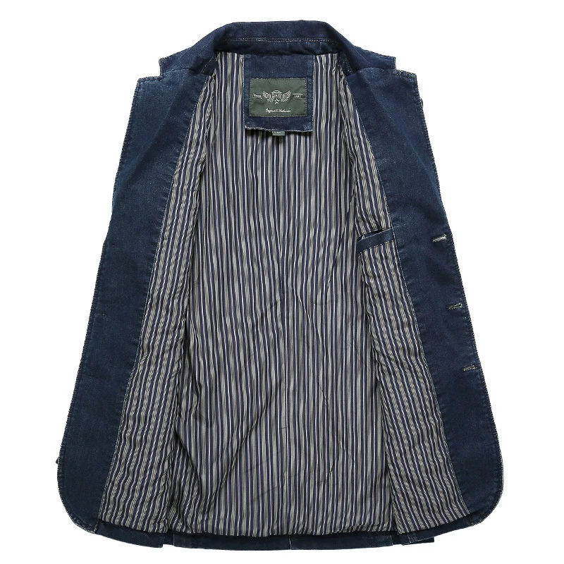 Herren Modische Denim-Blazerjacke Drune