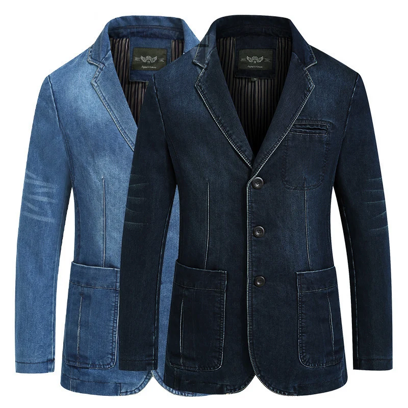 Herren modische Denim-Blazerjacke Drune