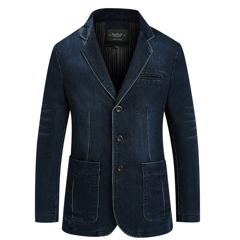 Herren modische Denim-Blazerjacke Drune