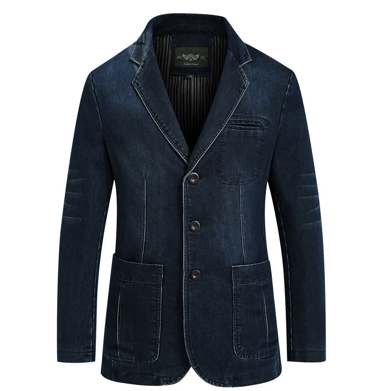 Herren modische Denim-Blazerjacke Drune