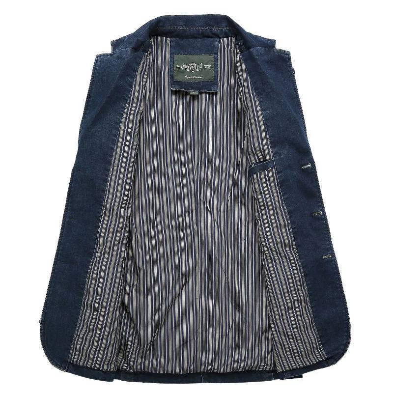 Herren modische Denim-Blazerjacke Drune