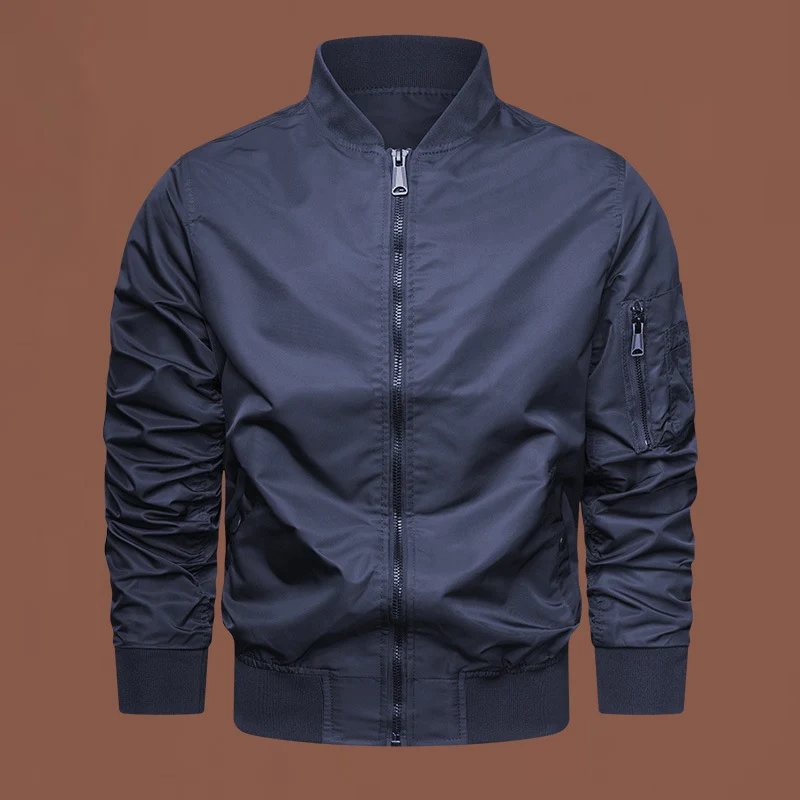 Herren Modische Bomberjacke mit praktischen Taschen Drune