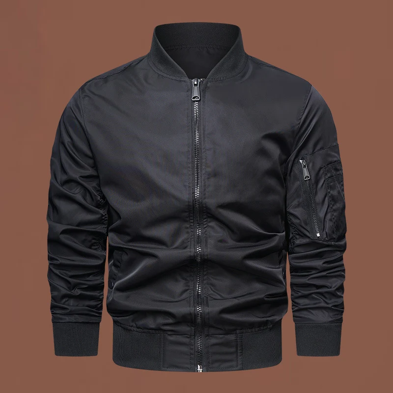 Herren Modische Bomberjacke mit praktischen Taschen Drune