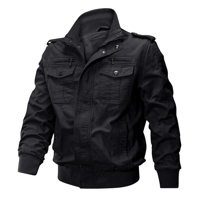 Herren Militärische Feldjacke mit modischen Details Drune