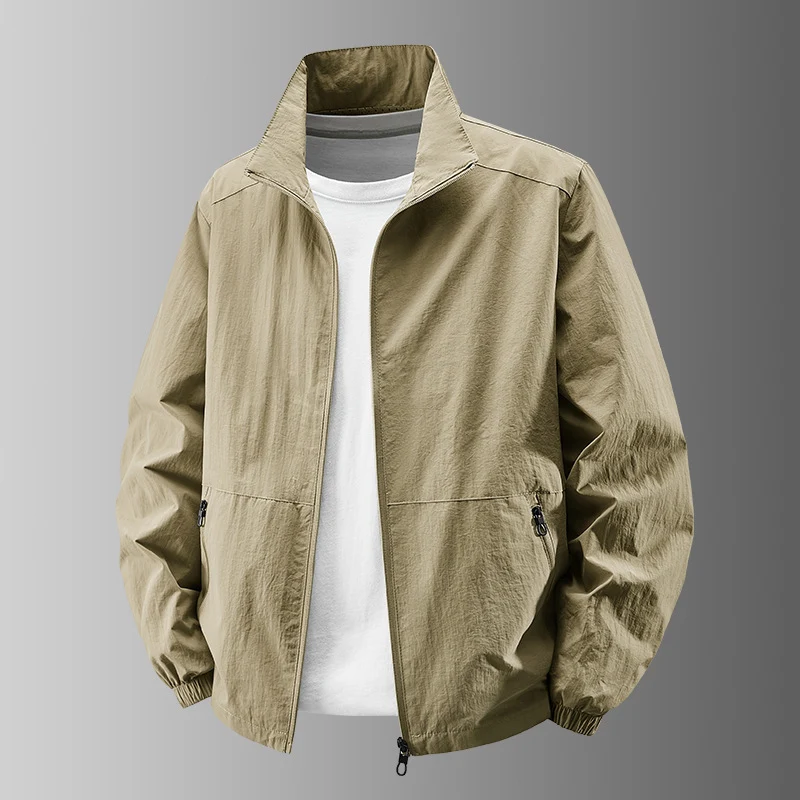 Herren Leichte Übergangsjacke mit hochabschließendem Kragen Drune