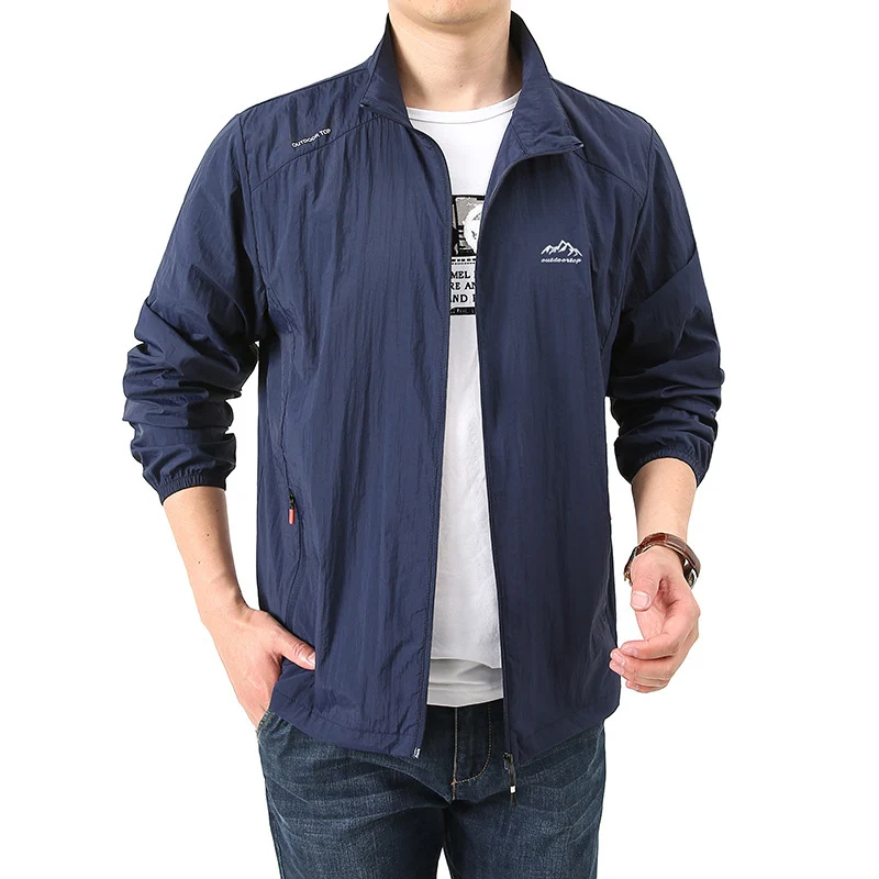 Herren Leichte Sportjacke mit Stehkragen Drune