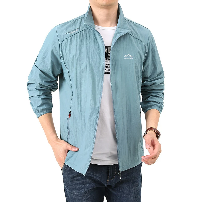 Herren Leichte Sportjacke mit Stehkragen Drune