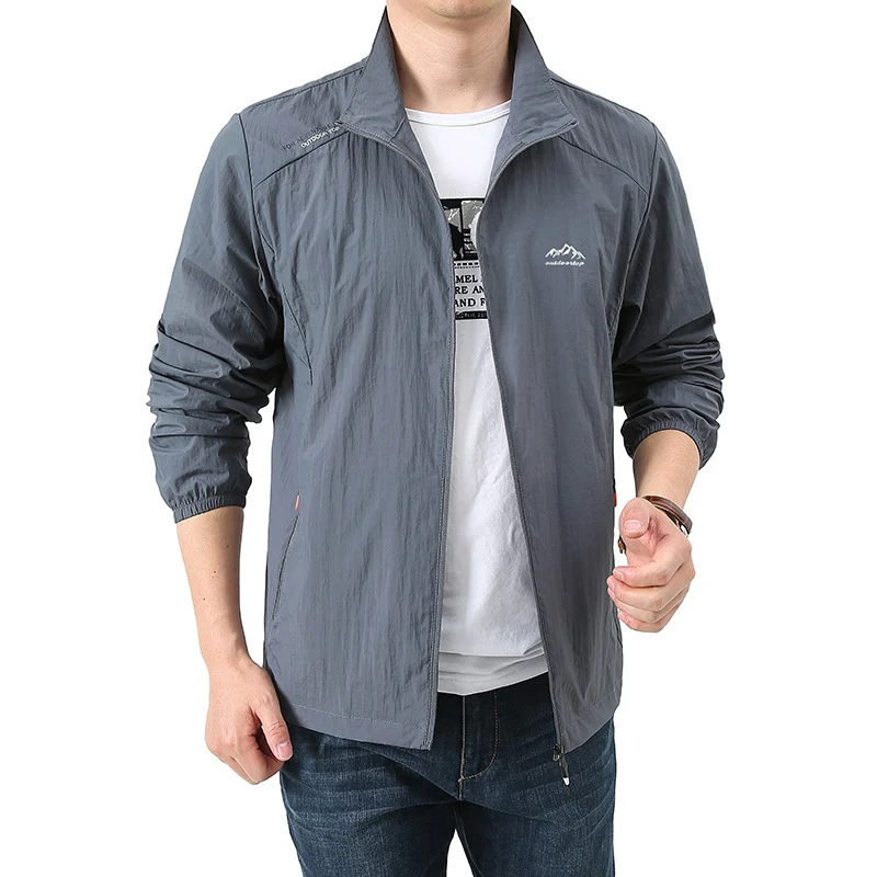 Herren Leichte Sportjacke mit Stehkragen Drune