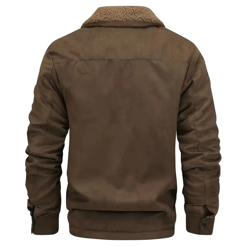 Herren Lässige Jacke mit Teddyfutter Drune