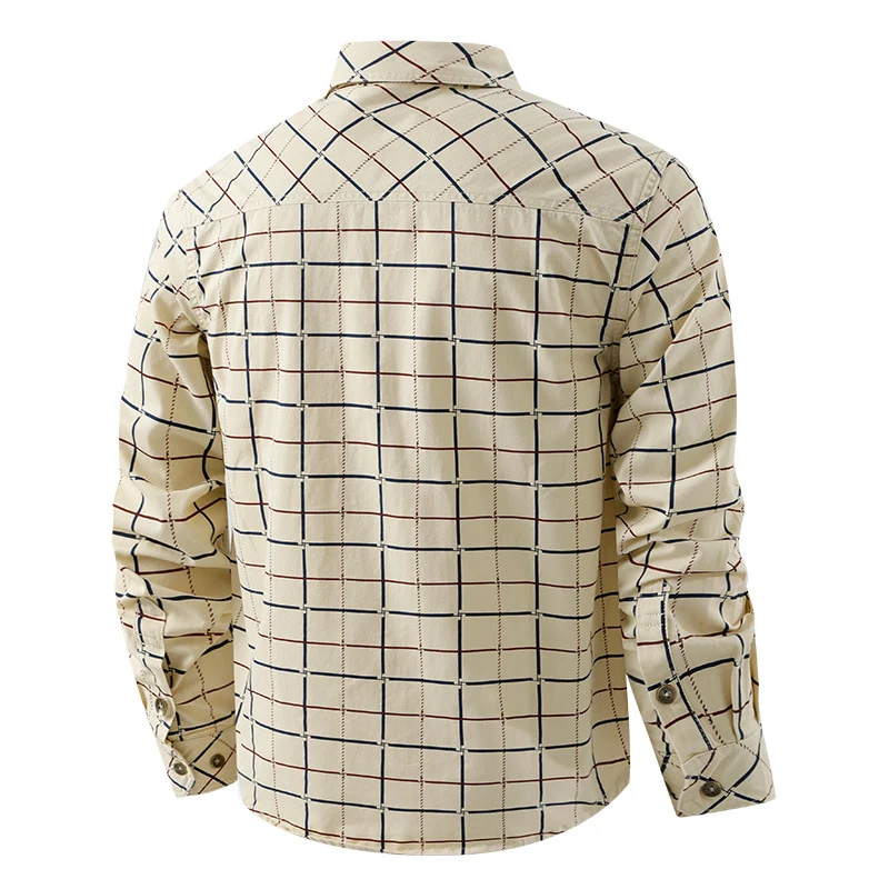 Herren Karierter Outdoor-Funktionshemd Drune