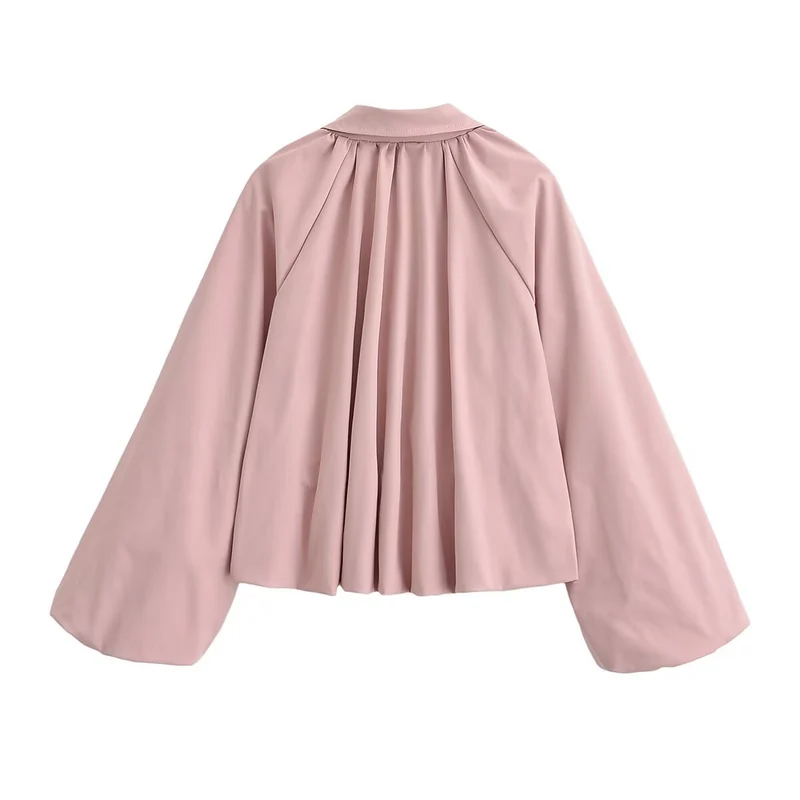 Damen Kurz geschnittene Blousonjacke mit weitem Kimonoärmel und gerafftem Saum Drune