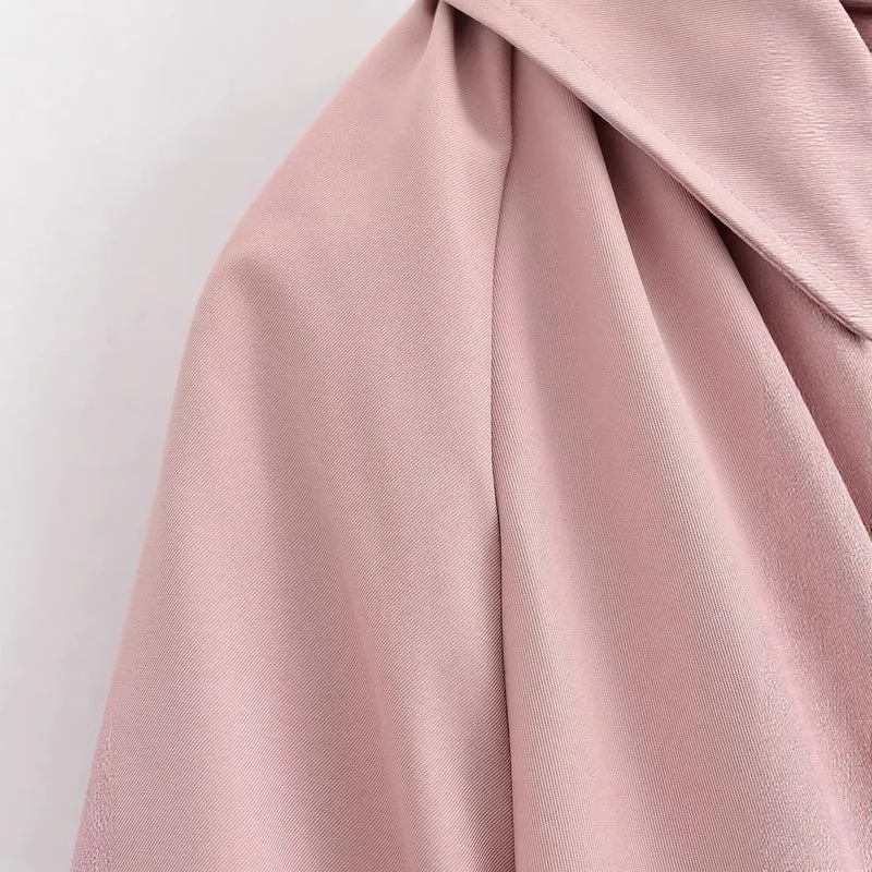 Damen Kurz geschnittene Blousonjacke mit weitem Kimonoärmel und gerafftem Saum Drune