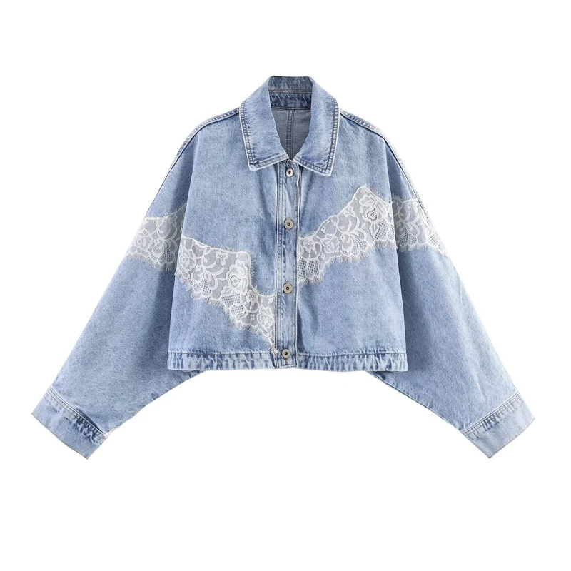 Damen Jeans-Set mit Cropped-Jeansjacke und lässiger High-Waist-Jeans Drune