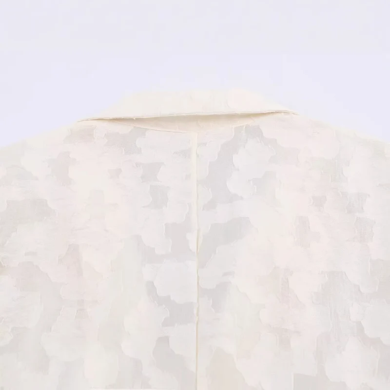 Damen Jacquard-Blazer mit floralem Relief und zierknopfbesatz Drune