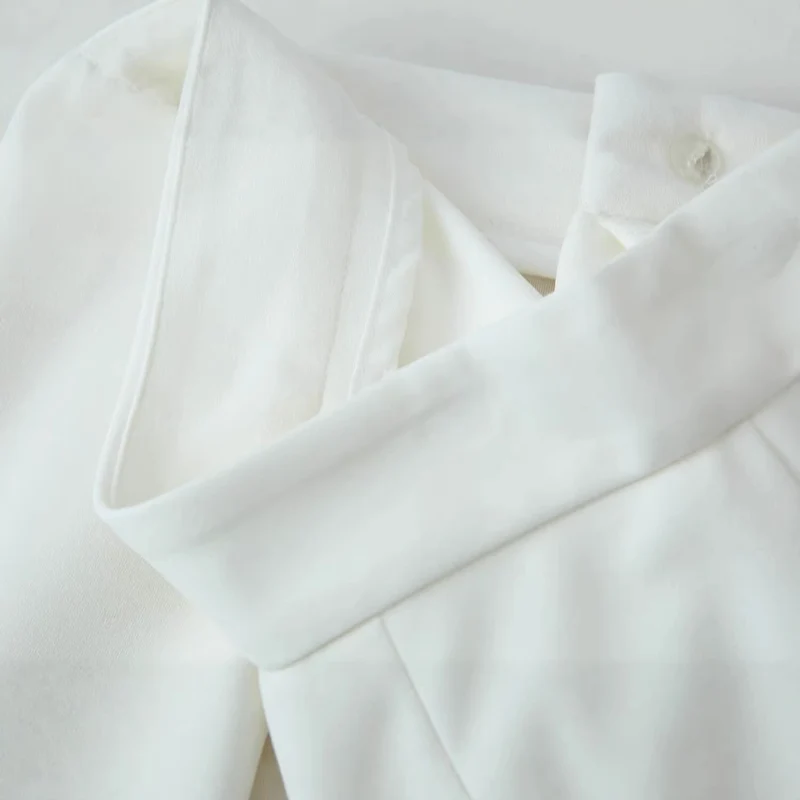 Damen hochtaillierte Palazzo‑Hose mit weitem Bein, Bundfalten und verdecktem Verschluss Drune