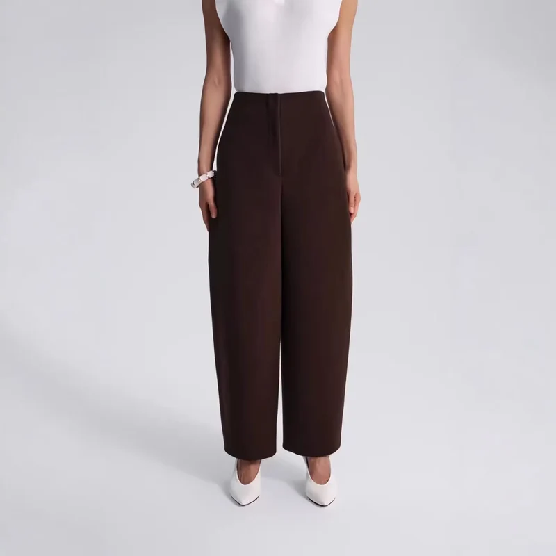 Damen Hochtaillierte Culotte-Hose mit geradem Bein und verdecktem Verschluss Drune