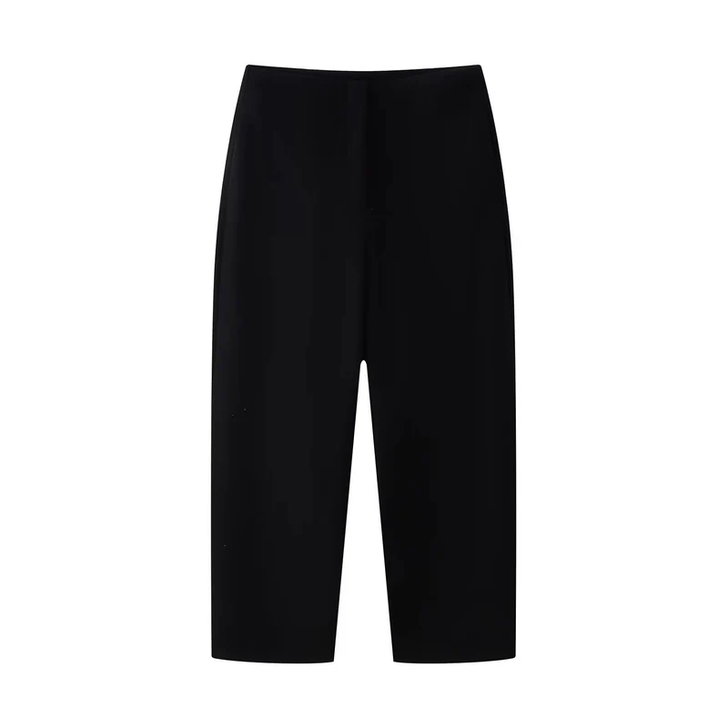 Damen Hochtaillierte Culotte-Hose mit geradem Bein und verdecktem Verschluss Drune
