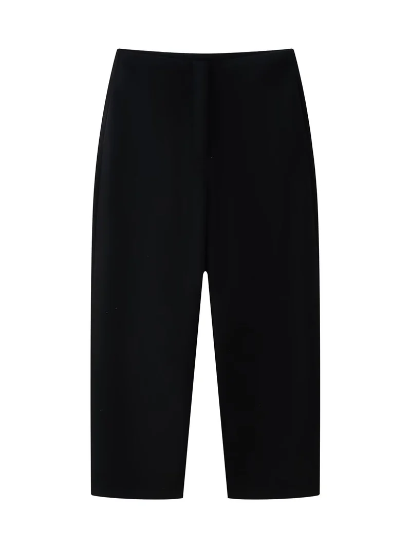Damen Hochtaillierte Culotte-Hose mit geradem Bein und verdecktem Verschluss Drune
