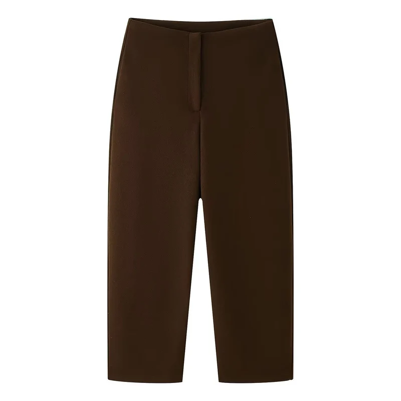 Damen Hochtaillierte Culotte-Hose mit geradem Bein und verdecktem Verschluss Drune