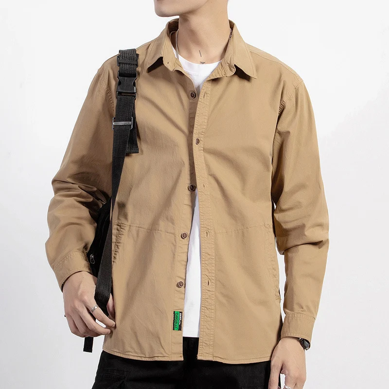 Herren Leichtes Baumwoll-Fieldshirt im Utility-Design mit entspannter Passform Drune