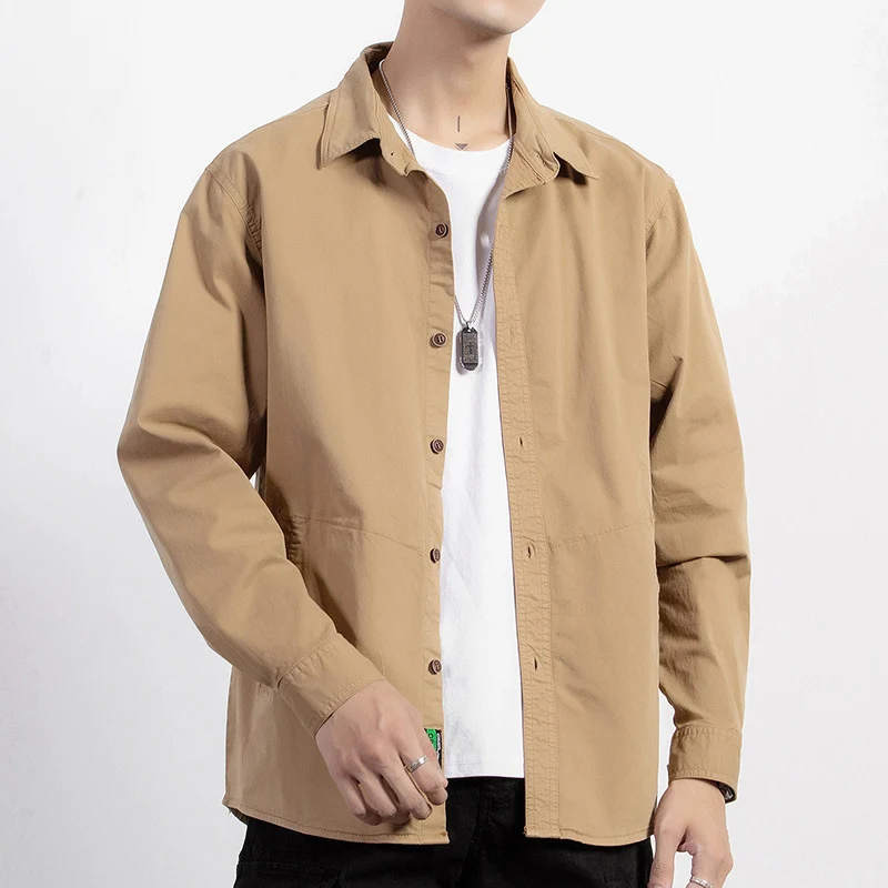 Herren Leichtes Baumwoll-Fieldshirt im Utility-Design mit entspannter Passform Drune
