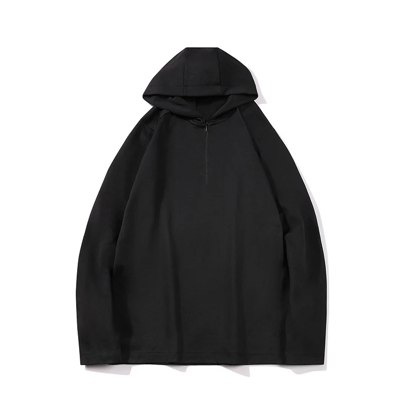 Herren Leichter Halbzip-Kapuzenpullover im Oversize-Relaxed-Fit aus technischem Jersey Drune