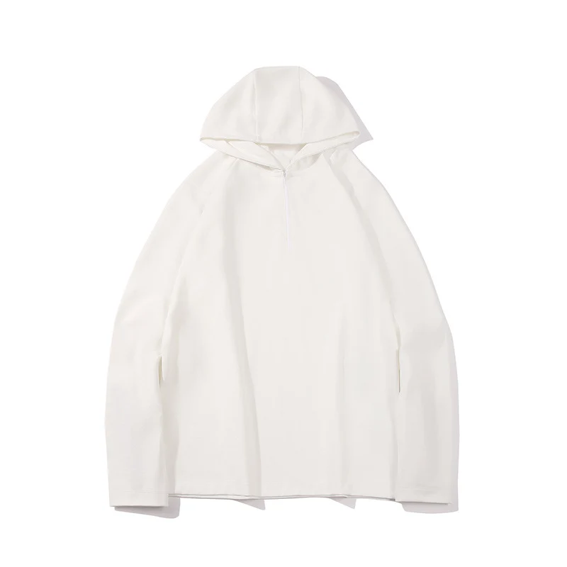 Herren Leichter Halbzip-Kapuzenpullover im Oversize-Relaxed-Fit aus technischem Jersey Drune