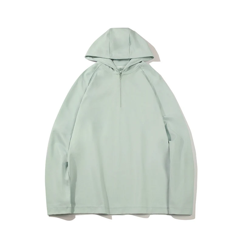 Herren Leichter Halbzip-Kapuzenpullover im Oversize-Relaxed-Fit aus technischem Jersey Drune
