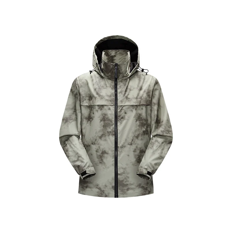 Herren Leichte wasserfeste Outdoorjacke mit verstellbarer Kapuze, getapten Nähten und Frontreißverschluss Drune