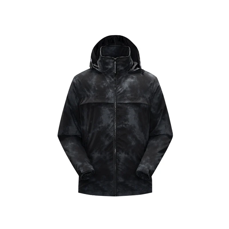 Herren Leichte wasserfeste Outdoorjacke mit verstellbarer Kapuze, getapten Nähten und Frontreißverschluss Drune